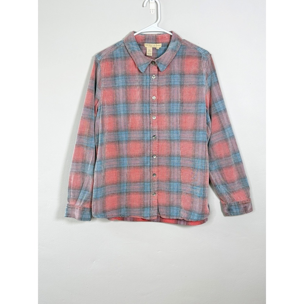 The Territory Ahead Plaid Button Down Shirt Men XL Multicolor Fine-Wale Corduroy